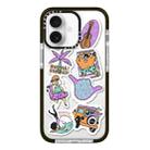 For iPhone 16 Plus Simple Illustration Pattern Full Coverage Phone Case(Summer Surfing B) - 1