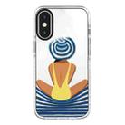 For iPhone X / XS Simple Illustration Pattern Full Coverage Phone Case(Summer Label A) - 1