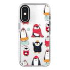 For iPhone X / XS Simple Illustration Pattern Full Coverage Phone Case(Winter Penguin) - 1