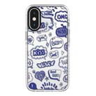 For iPhone X / XS Simple Illustration Pattern Full Coverage Phone Case(Text Label A) - 1