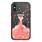 For iPhone X / XS Simple Illustration Pattern Full Coverage Phone Case(Cute Little Heart A) - 1