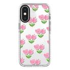 For iPhone X / XS Simple Illustration Pattern Full Coverage Phone Case(Smiley Flower A) - 1