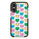 For iPhone X / XS Simple Illustration Pattern Full Coverage Phone Case(Smiley Flower B) - 1