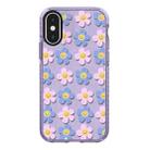 For iPhone X / XS Simple Illustration Pattern Full Coverage Phone Case(Smiley Flower C) - 1