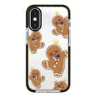 For iPhone X / XS Simple Illustration Pattern Full Coverage Phone Case(Gingerbread Man) - 1