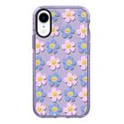 For iPhone XR Simple Illustration Pattern Full Coverage Phone Case(Smiley Flower C) - 1