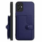 For Samsung Galaxy A05 4G Button Card Bag RFID Anti-theft Phone Case(Blue) - 2