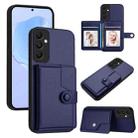 For Samsung Galaxy A05s 4G Button Card Bag RFID Anti-theft Phone Case(Blue) - 1