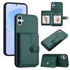For Samsung Galaxy A06 4G Button Card Bag RFID Anti-theft Phone Case(Green) - 1