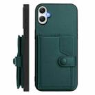 For Samsung Galaxy A06 4G Button Card Bag RFID Anti-theft Phone Case(Green) - 2