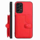 For Samsung Galaxy A13 4G Button Card Bag RFID Anti-theft Phone Case(Red) - 2