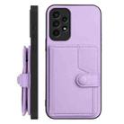 For Samsung Galaxy A13 4G Button Card Bag RFID Anti-theft Phone Case(Purple) - 2
