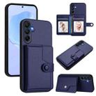 For Samsung Galaxy A16 5G Button Card Bag RFID Anti-theft Phone Case(Blue) - 1