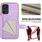 For Samsung Galaxy A23 165.4mm Button Card Bag RFID Anti-theft Phone Case(Purple) - 3