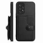 For Samsung Galaxy A52 Button Card Bag RFID Anti-theft Phone Case(Black) - 2