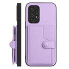 For Samsung Galaxy A53 5G Button Card Bag RFID Anti-theft Phone Case(Purple) - 2