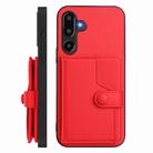 For Samsung Galaxy M16 5G / F16 5G Button Card Bag RFID Anti-theft Phone Case(Red) - 2