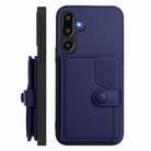 For Samsung Galaxy M16 5G / F16 5G Button Card Bag RFID Anti-theft Phone Case(Blue) - 2