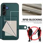For Samsung Galaxy M16 5G / F16 5G Button Card Bag RFID Anti-theft Phone Case(Green) - 3