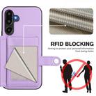For Samsung Galaxy M16 5G / F16 5G Button Card Bag RFID Anti-theft Phone Case(Purple) - 3