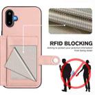 For Samsung Galaxy M06 5G / F06 5G Button Card Bag RFID Anti-theft Phone Case(Pink) - 3