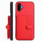 For Samsung Galaxy M06 5G / F06 5G Button Card Bag RFID Anti-theft Phone Case(Red) - 2