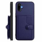 For Samsung Galaxy M06 5G / F06 5G Button Card Bag RFID Anti-theft Phone Case(Blue) - 2