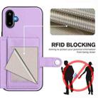 For Samsung Galaxy M06 5G / F06 5G Button Card Bag RFID Anti-theft Phone Case(Purple) - 3