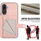 For Samsung Galaxy M56 5G Button Card Bag RFID Anti-theft Phone Case(Pink) - 3
