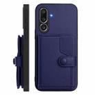 For Samsung Galaxy M56 5G Button Card Bag RFID Anti-theft Phone Case(Blue) - 2