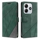 For Redmi Note 14 5G Skin Feel Splicing Leather Phone Case(Green) - 2