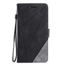 For Redmi Note 14 5G 163.25mm Skin Feel Splicing Leather Phone Case(Black) - 2