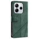For Redmi Note 14 5G 163.25mm Skin Feel Splicing Leather Phone Case(Green) - 3