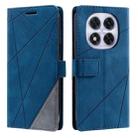 For Redmi Note 14 Pro 4G Skin Feel Splicing Leather Phone Case(Blue) - 1