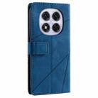 For Redmi Note 14 Pro 4G Skin Feel Splicing Leather Phone Case(Blue) - 3