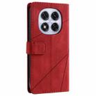 For Redmi Note 14 Pro 4G Skin Feel Splicing Leather Phone Case(Red) - 3