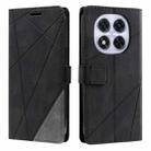 For Redmi Note 14 Pro 4G Skin Feel Splicing Leather Phone Case(Black) - 1