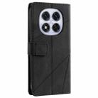 For Redmi Note 14 Pro 4G Skin Feel Splicing Leather Phone Case(Black) - 3