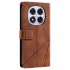 For Redmi Note 14 Pro 4G Skin Feel Splicing Leather Phone Case(Brown) - 3