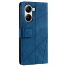For Redmi Turbo 4 5G / Poco X7 Pro 5G Skin Feel Splicing Leather Phone Case(Blue) - 3