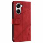 For Redmi Turbo 4 5G / Poco X7 Pro 5G Skin Feel Splicing Leather Phone Case(Red) - 3