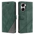 For Redmi Turbo 4 5G / Poco X7 Pro 5G Skin Feel Splicing Leather Phone Case(Green) - 1