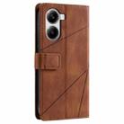 For Redmi Turbo 4 5G / Poco X7 Pro 5G Skin Feel Splicing Leather Phone Case(Brown) - 3