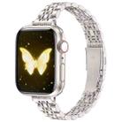 For Apple Watch 42mm / 41mm / 40mm / 38mm Slim Seven Bead Slingshot Buckle Metal Watch Band(Starlight) - 1