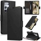 For Samsung Galaxy S24 Ultra 5G Side Buckle RFID Anti-theft Leather Phone Case(Black) - 1