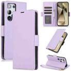 For Samsung Galaxy S24 Ultra 5G Side Buckle RFID Anti-theft Leather Phone Case(Light Purple) - 1