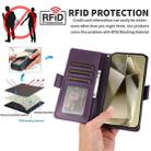 For Samsung Galaxy S24 Ultra 5G Side Buckle RFID Anti-theft Leather Phone Case(Dark Purple) - 3