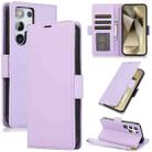 For Samsung Galaxy S25 Ultra 5G Side Buckle RFID Anti-theft Leather Phone Case(Light Purple) - 1