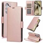 For Samsung Galaxy S25 / S24 5G Side Buckle RFID Anti-theft Leather Phone Case(Rose Gold) - 1