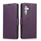 For Samsung Galaxy S25+ / S24+ 5G Side Buckle RFID Anti-theft Leather Phone Case(Dark Purple) - 2